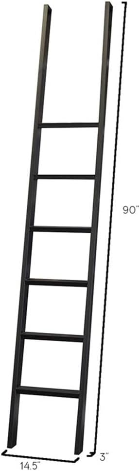 Martin Furniture 8' Tall Bookcase Wall with Ladder, Storage Organizer, Display Shelf for Office, Brown