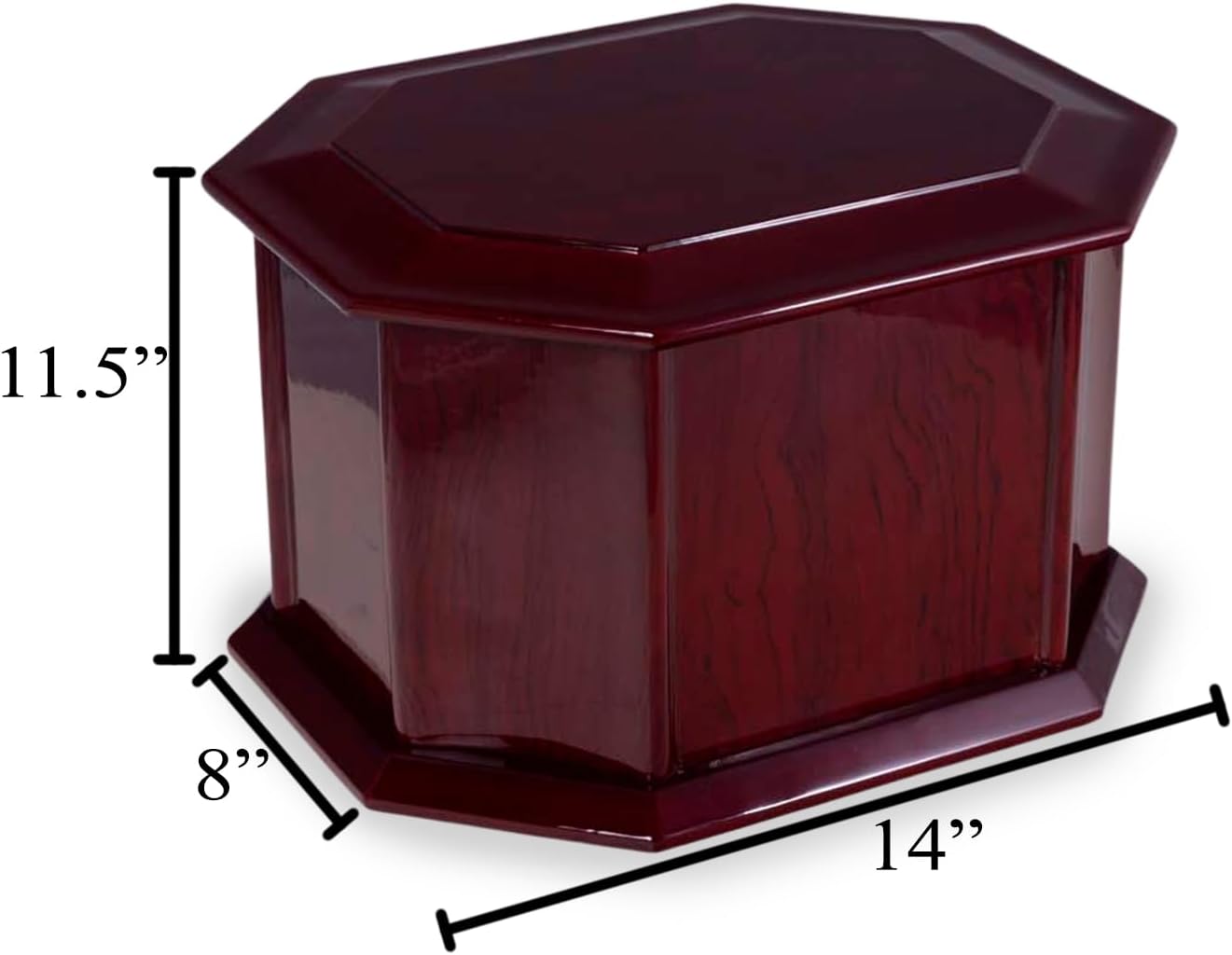 Bey-Berk Deering Moments Personalized Companion Cremation Urn for Human Ashes, Lacquered Double Urn for Human Ashes, Extra Large Holds up to 500lb pre Cremation Weight