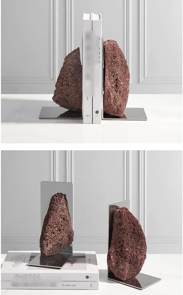 Bookends Books Rely On Modern Light Luxury Natural Stone Book Stalls Ornaments Office Study Living Room Porch Desktop Book Stand Decorations Book Holder