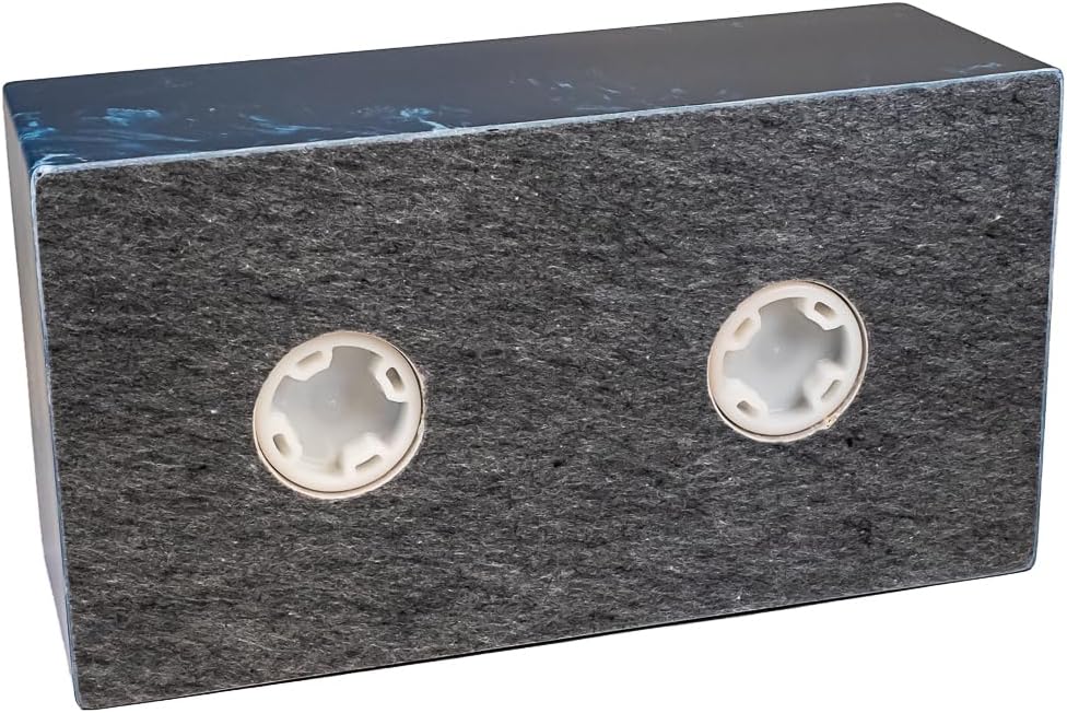 Navy Cultured Marble Companion Cremation Urn for Two, Blue Ashes Urn - Home Memorial, Ground Burial or Funeral Use