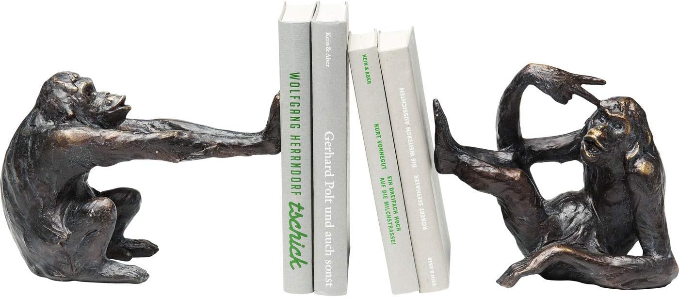 Authentic Bookend Monkey (2/Set) Bookstand, Divider Stand, Book Stand
