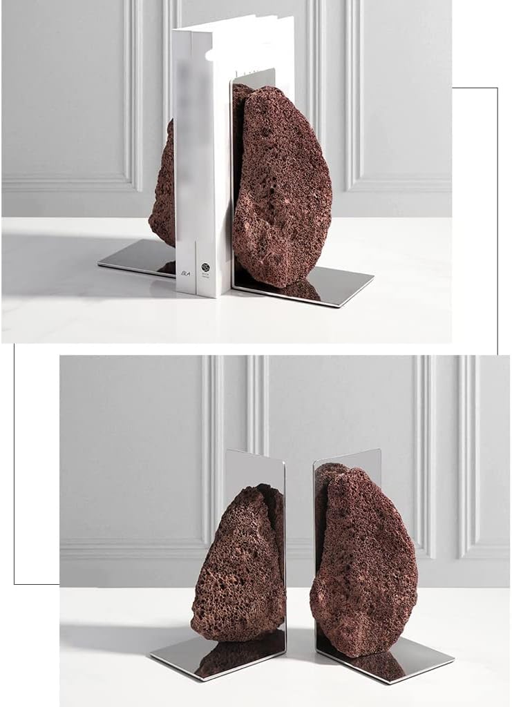 Bookends Books Rely On Modern Light Luxury Natural Stone Book Stalls Ornaments Office Study Living Room Porch Desktop Book Stand Decorations Book Holder