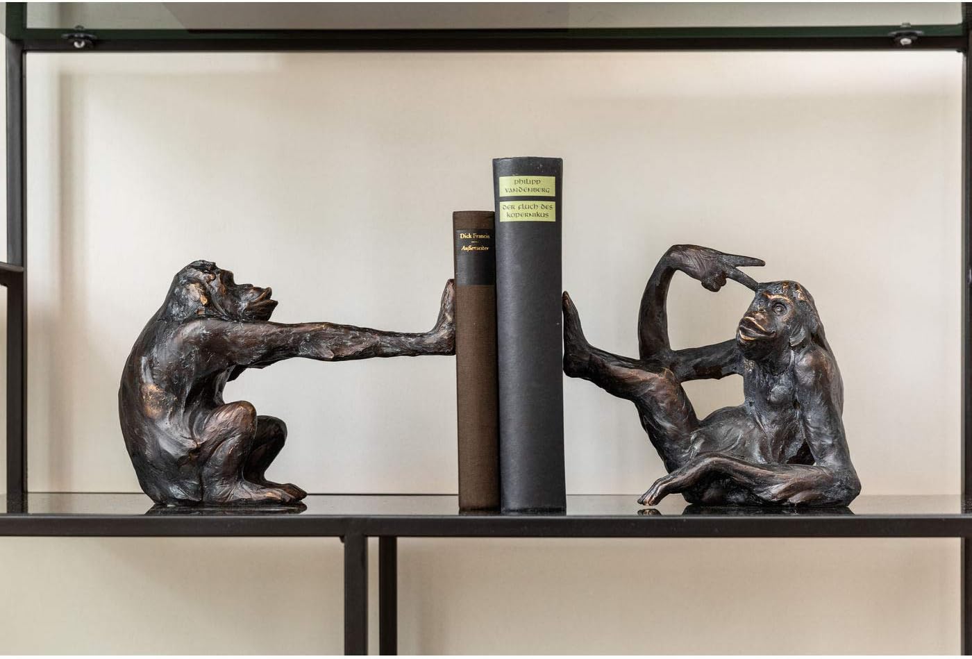 Authentic Bookend Monkey (2/Set) Bookstand, Divider Stand, Book Stand