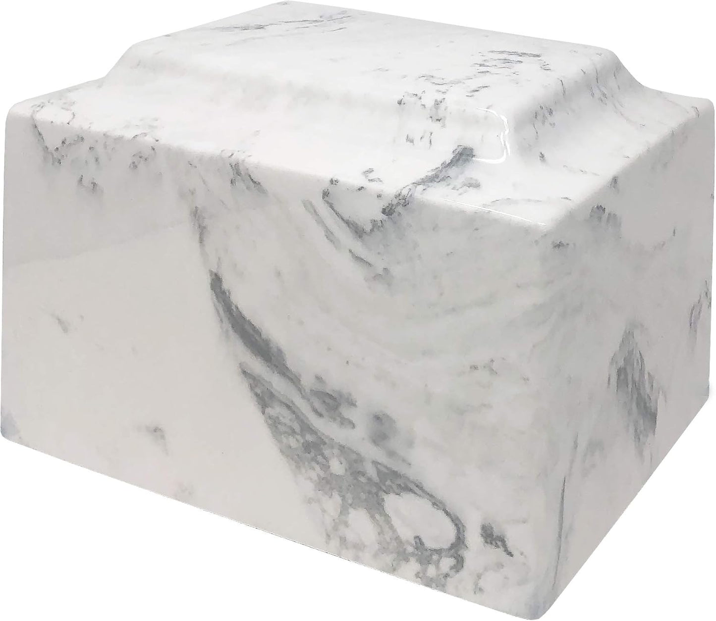 Custom Engraved Mackenzie Urn Vault - Up to Three Line of Custom Engraving Included. Six Different Custom Fonts to Choose from. Cultured Marble Adult Full Size urn. Carrera Color