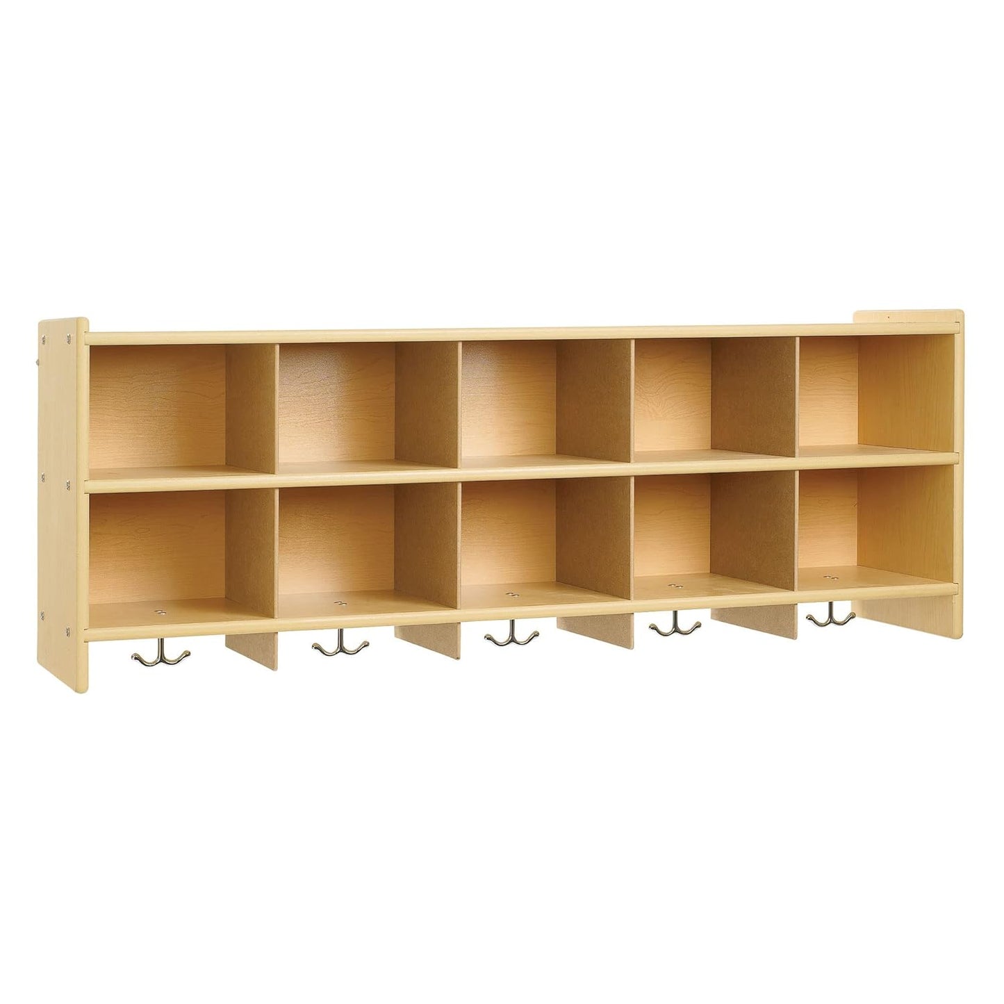 Children’s Factory 10-Section Wall Locker, Classroom Organization, Cubbies for Daycare, Preschool, 12"D x 48"W x 19"H