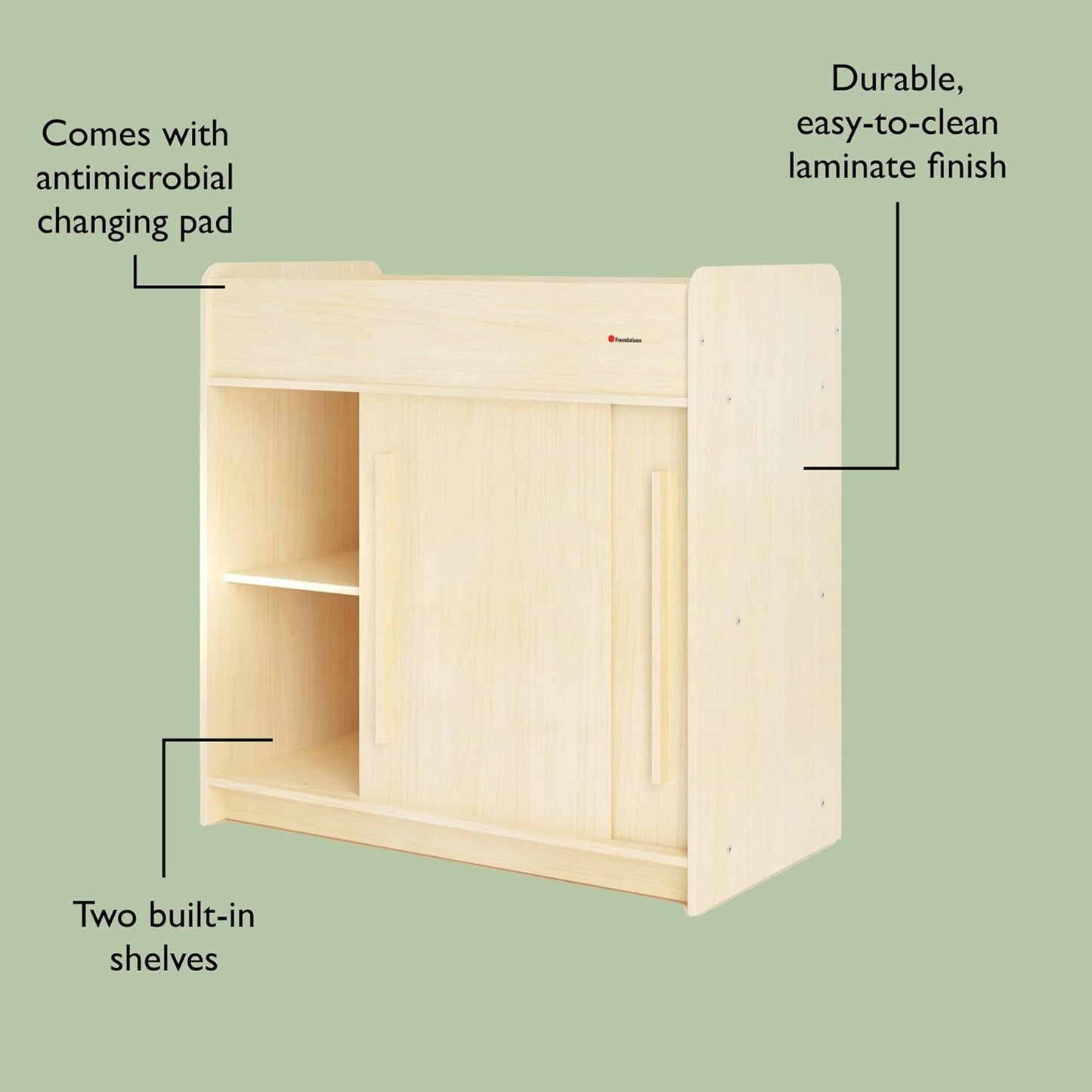 SafeGlide Changing Table and Wall Organizer 2-Piece Set
