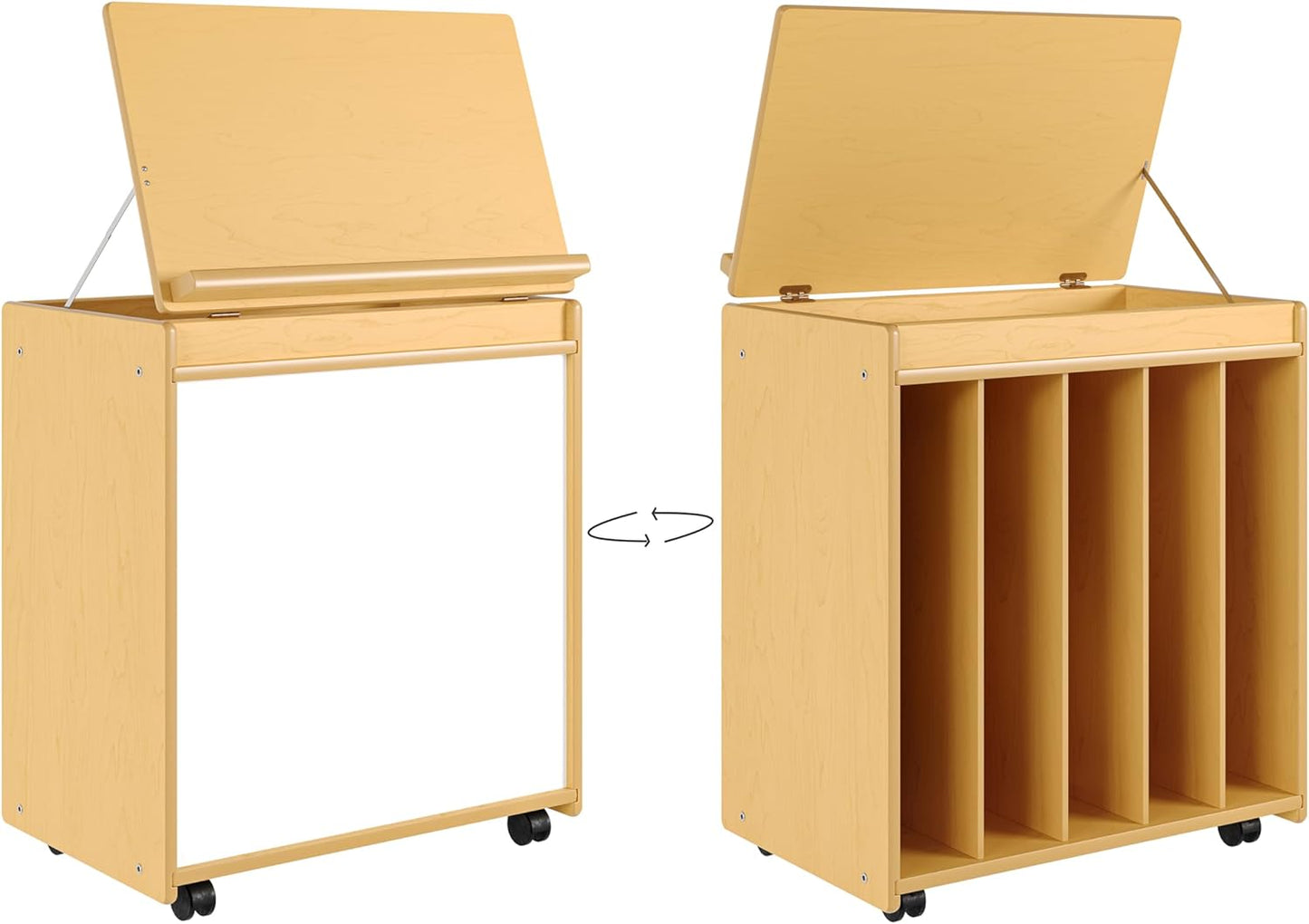 Angeles Value Line 10 Section Wall Locker, Classroom Shelves and Daycare Furniture, Cubby Storage Organizer with Hooks, 48" L x 12" W x 19" H