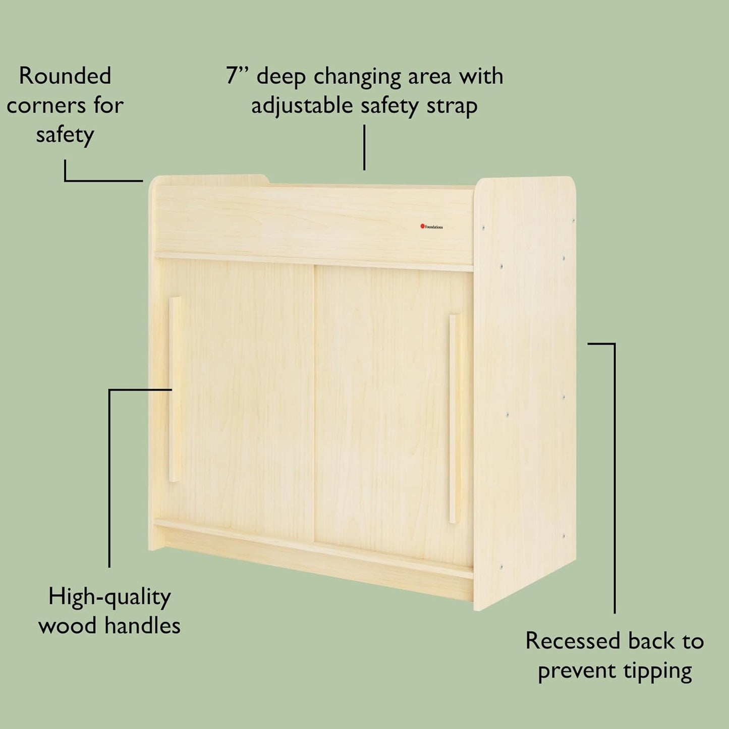 SafeGlide Changing Table and Wall Organizer 2-Piece Set