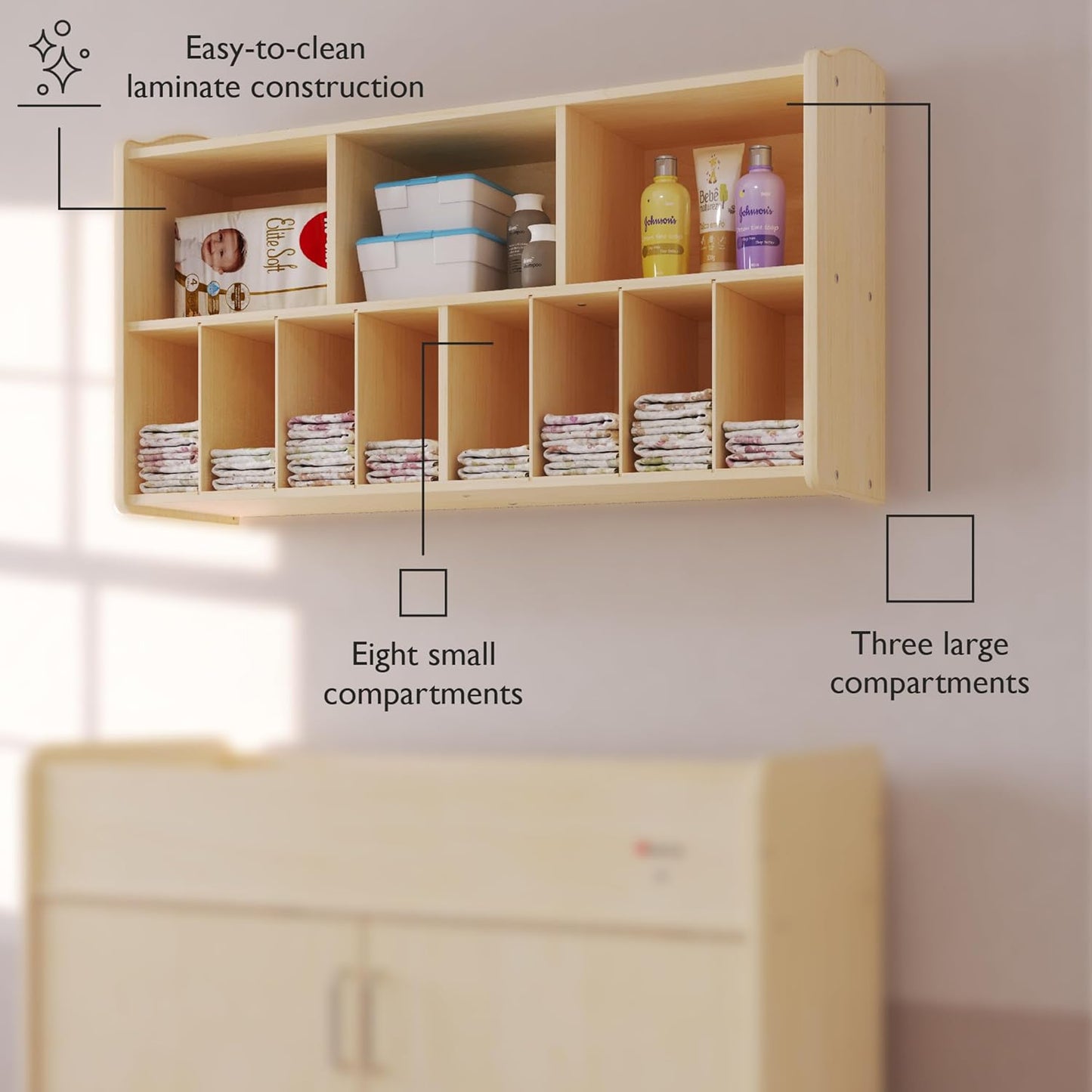 SafeStart Changing Table and Wall Organizer 2-Piece Set