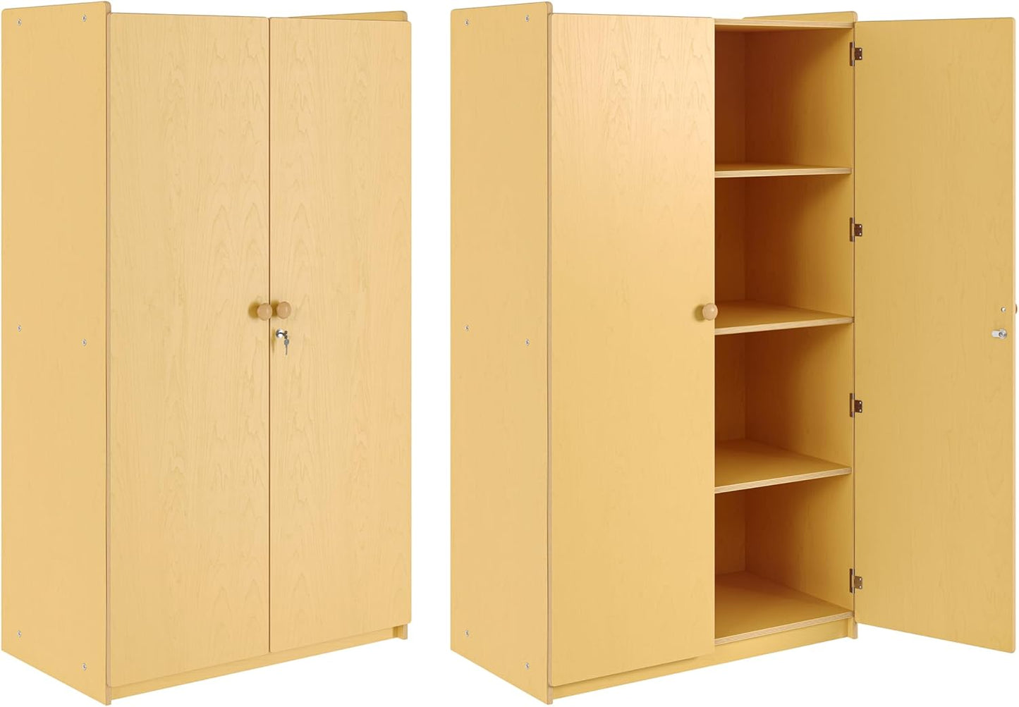 Angeles Value Line 10 Section Wall Locker, Classroom Shelves and Daycare Furniture, Cubby Storage Organizer with Hooks, 48" L x 12" W x 19" H