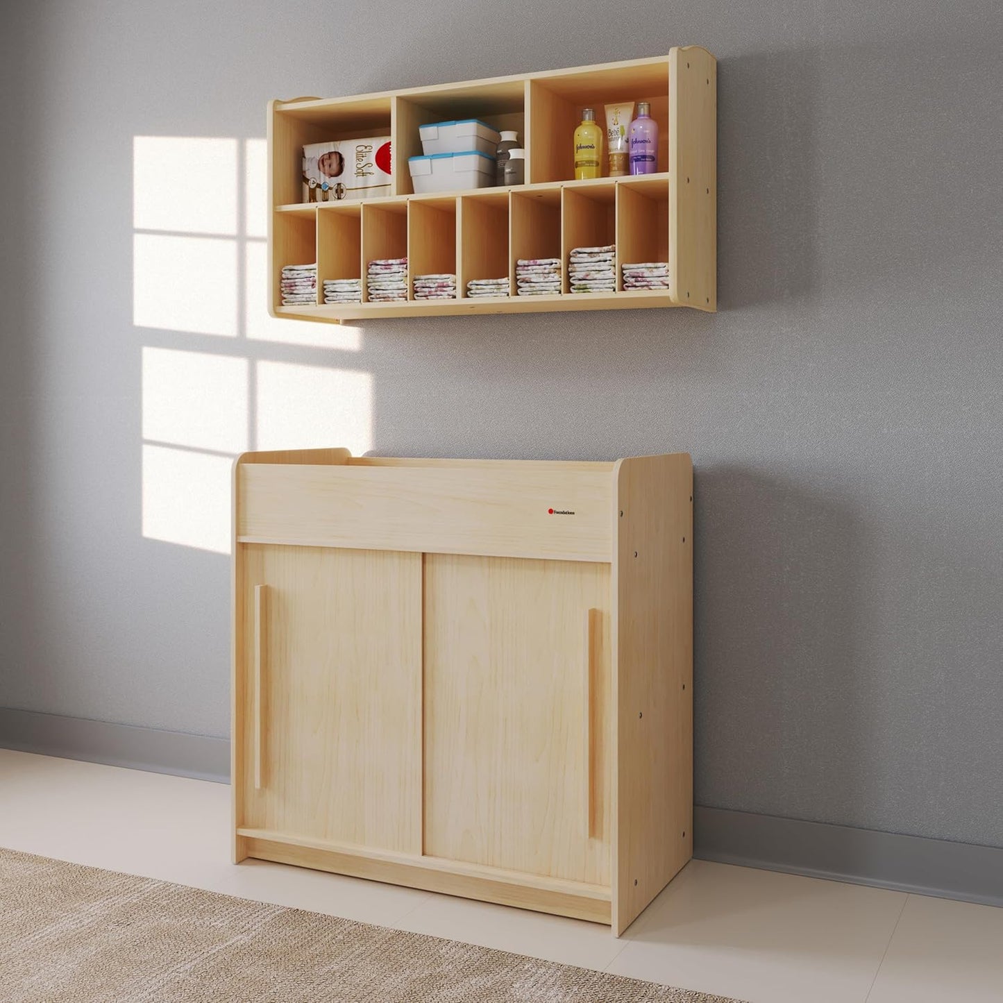 SafeGlide Changing Table and Wall Organizer 2-Piece Set