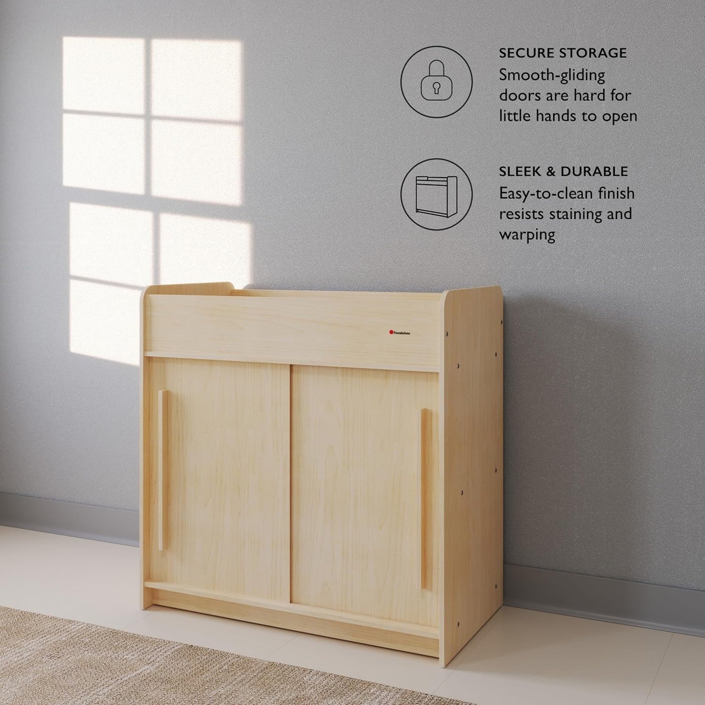 SafeGlide Changing Table and Wall Organizer 2-Piece Set