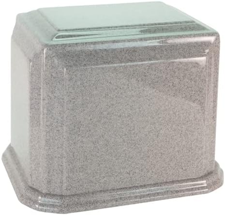 Arch Cultured Marble Urn for Two - Gray, Extra Large Size Adult, Companion Urn, Capacity for up to 490 lbs Ashes, Ground Burial, Home or Funeral Memorial Cremation Urn for Ashes